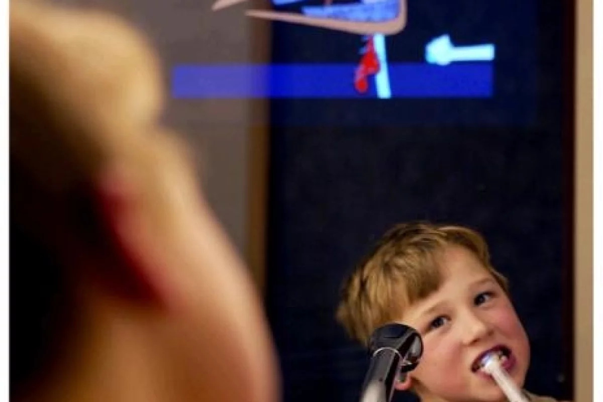 Now here's a great way to get the kids to brush their teeth and spend time in the bathroom.