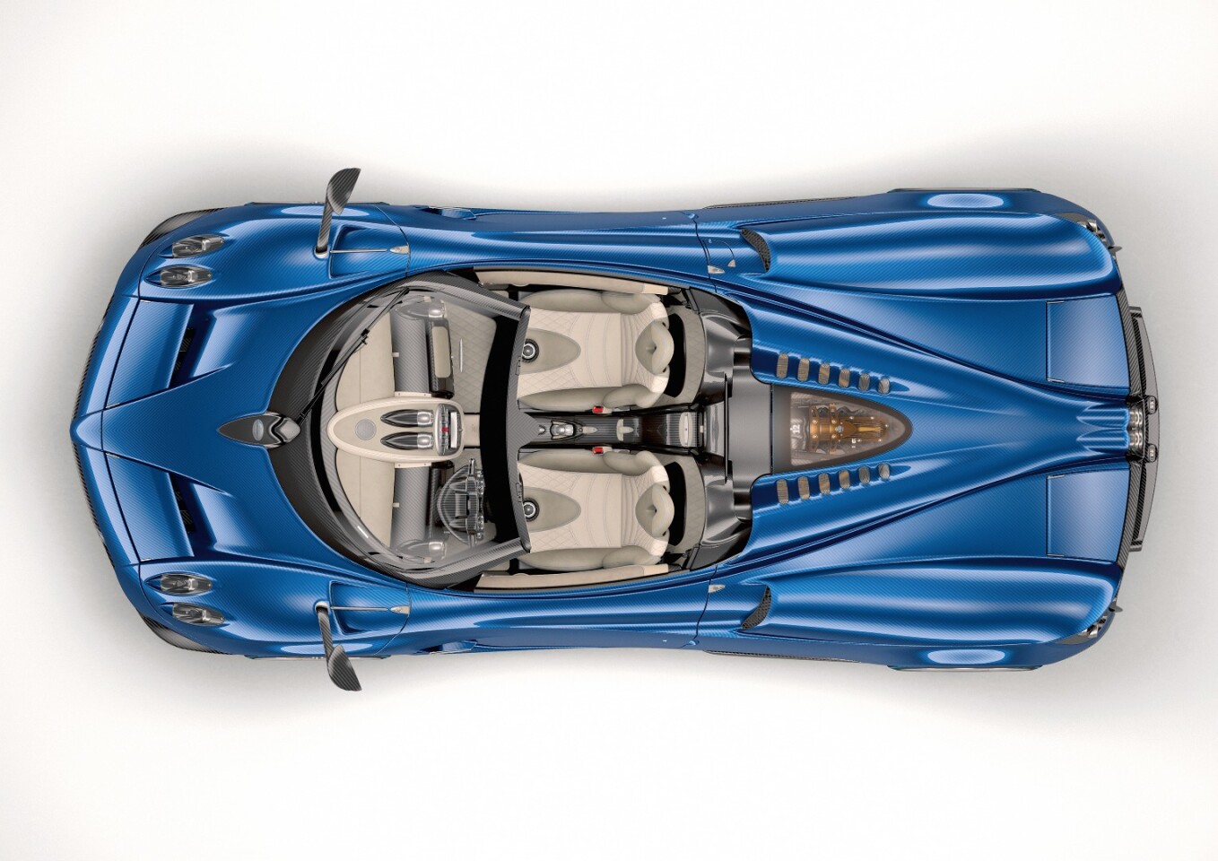 Four moving flaps give the Huayra active aerodynamics