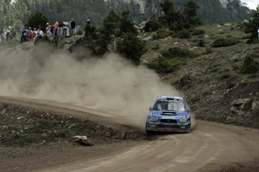 Petter Solberg tried his hardest but couldn't get within 60 seconds of Loeb