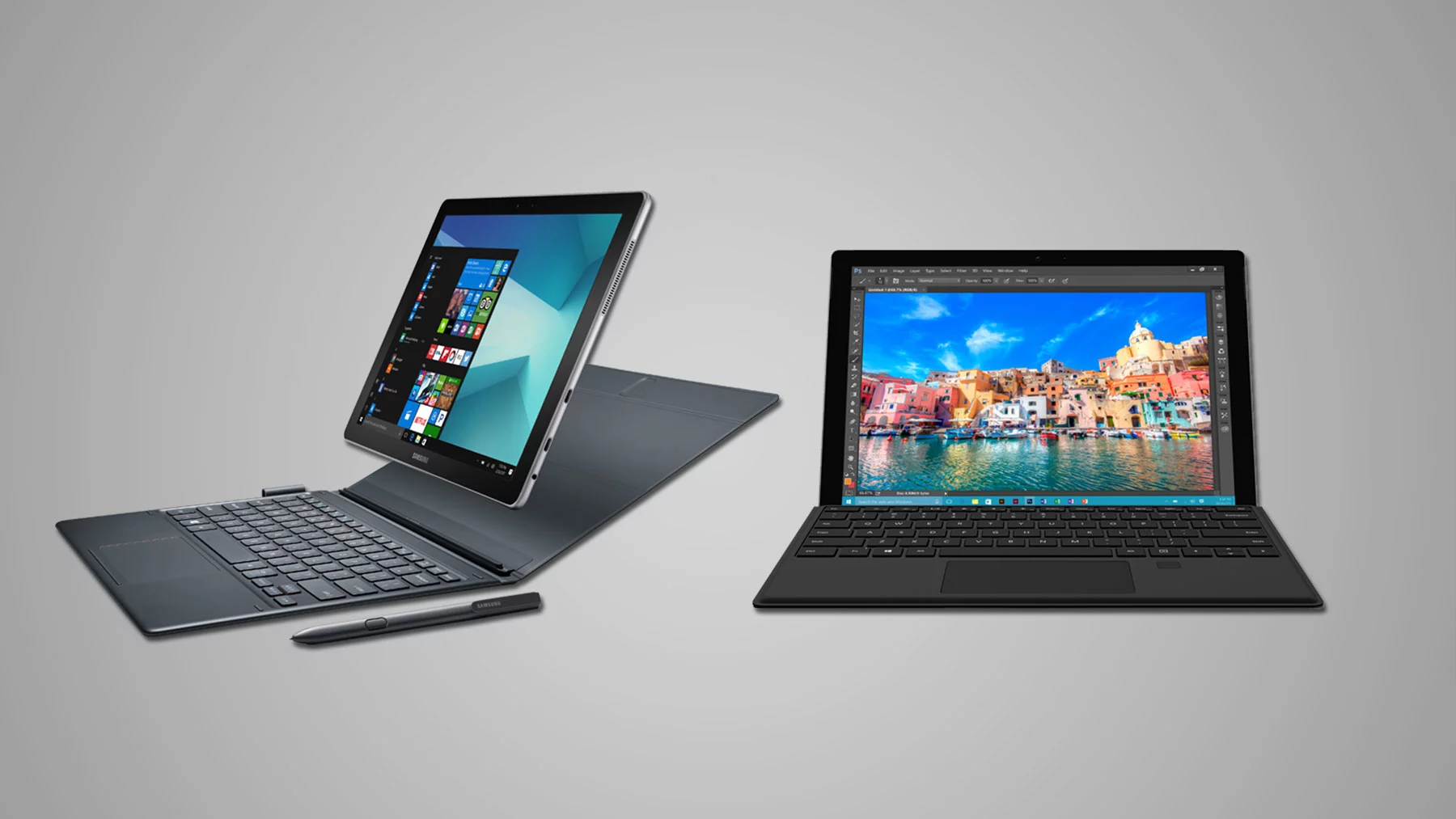 Comparing the specs and features of the new Samsung Galaxy Book with the Microsoft Surface Pro 4