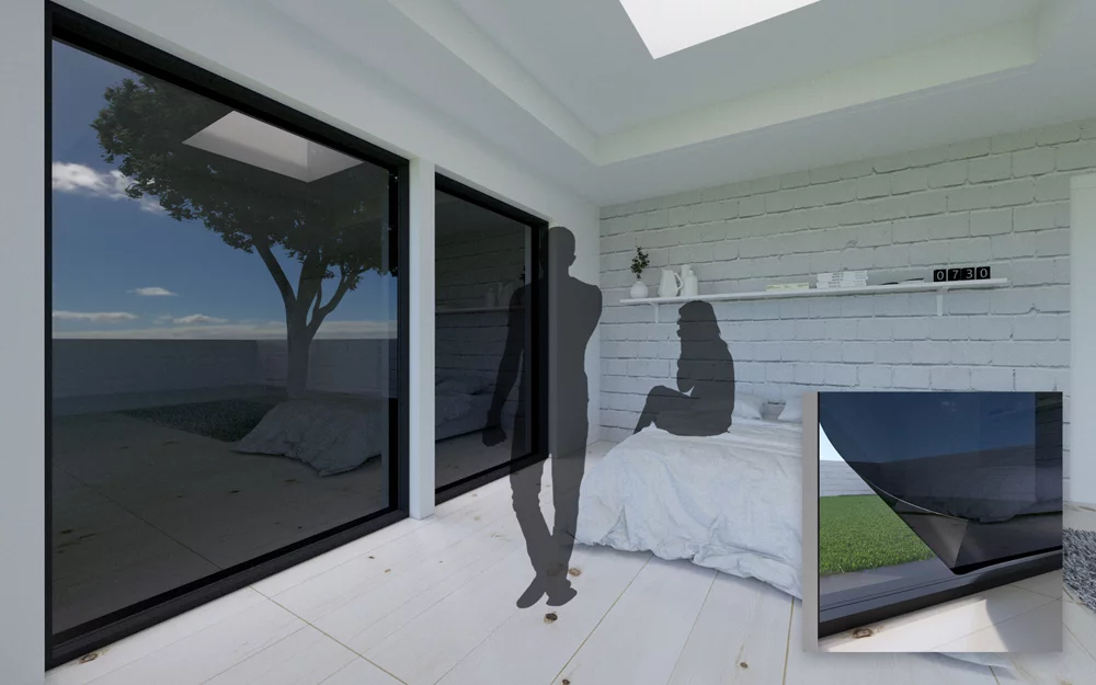 So, imagine if you could turn up the opacity for a bit of privacy, just as you would with regular blinds, without compromising on brightness?