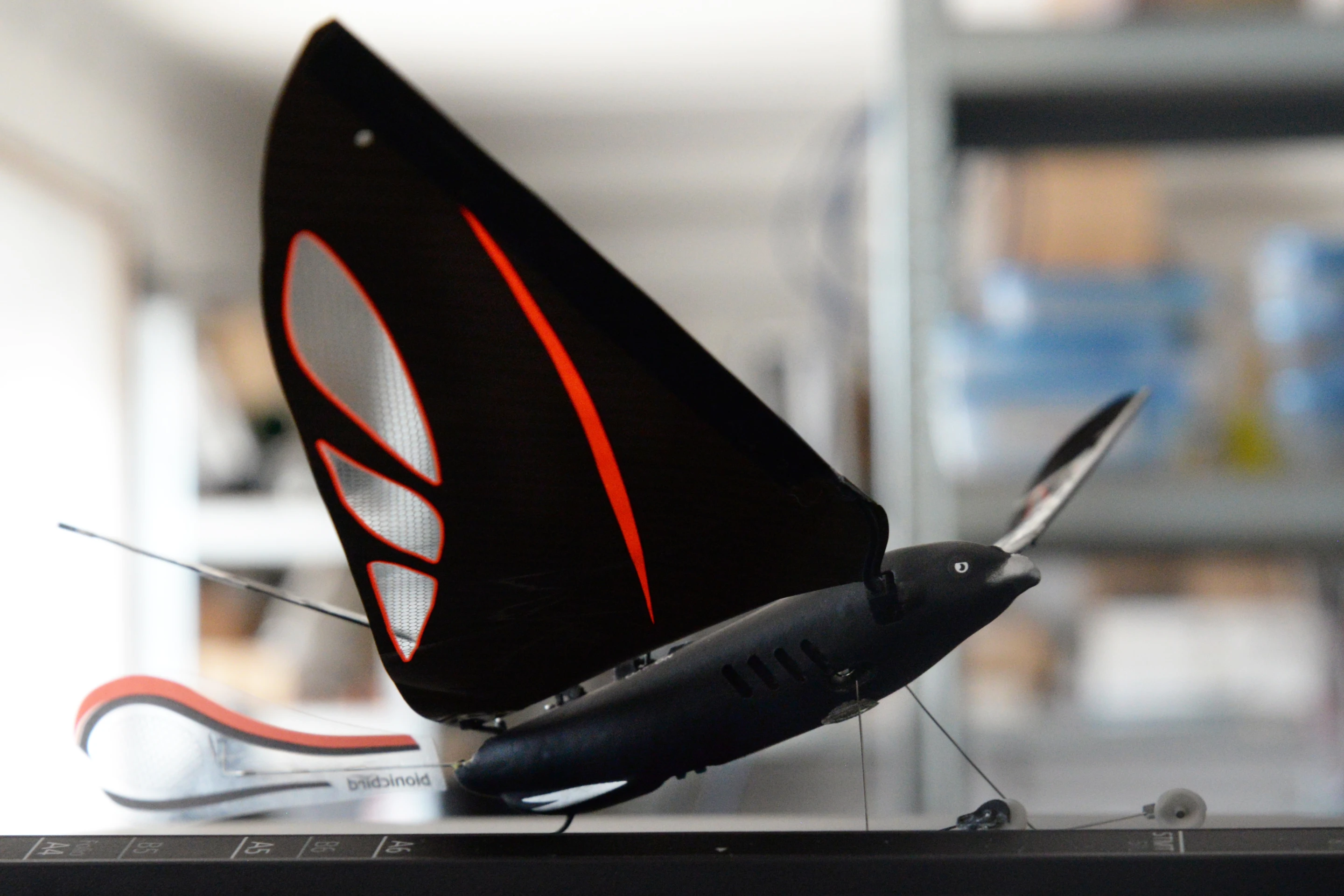 Robo Tails Robo-bird with dual tails flies fast or slow