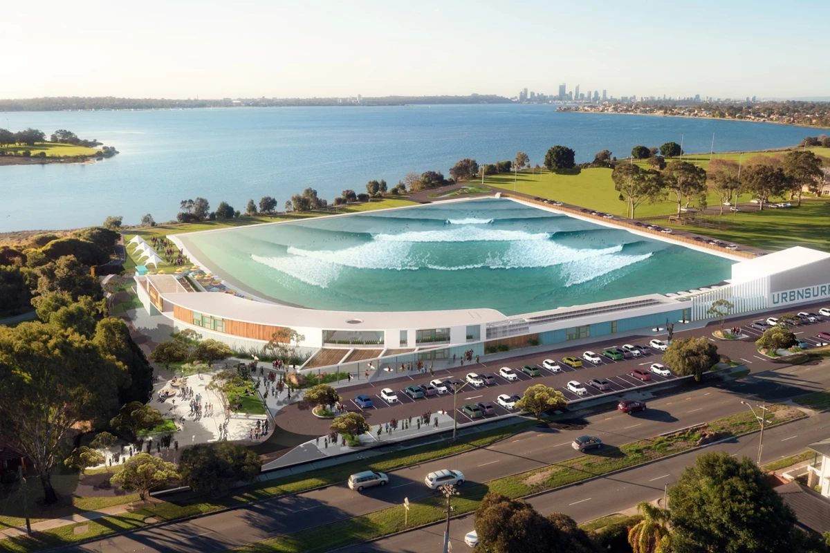 The lagoon itself will cover an area of 2.4 ha (5.7 ac) and its waves will be created by a mechanical "wavefoil" running along its center