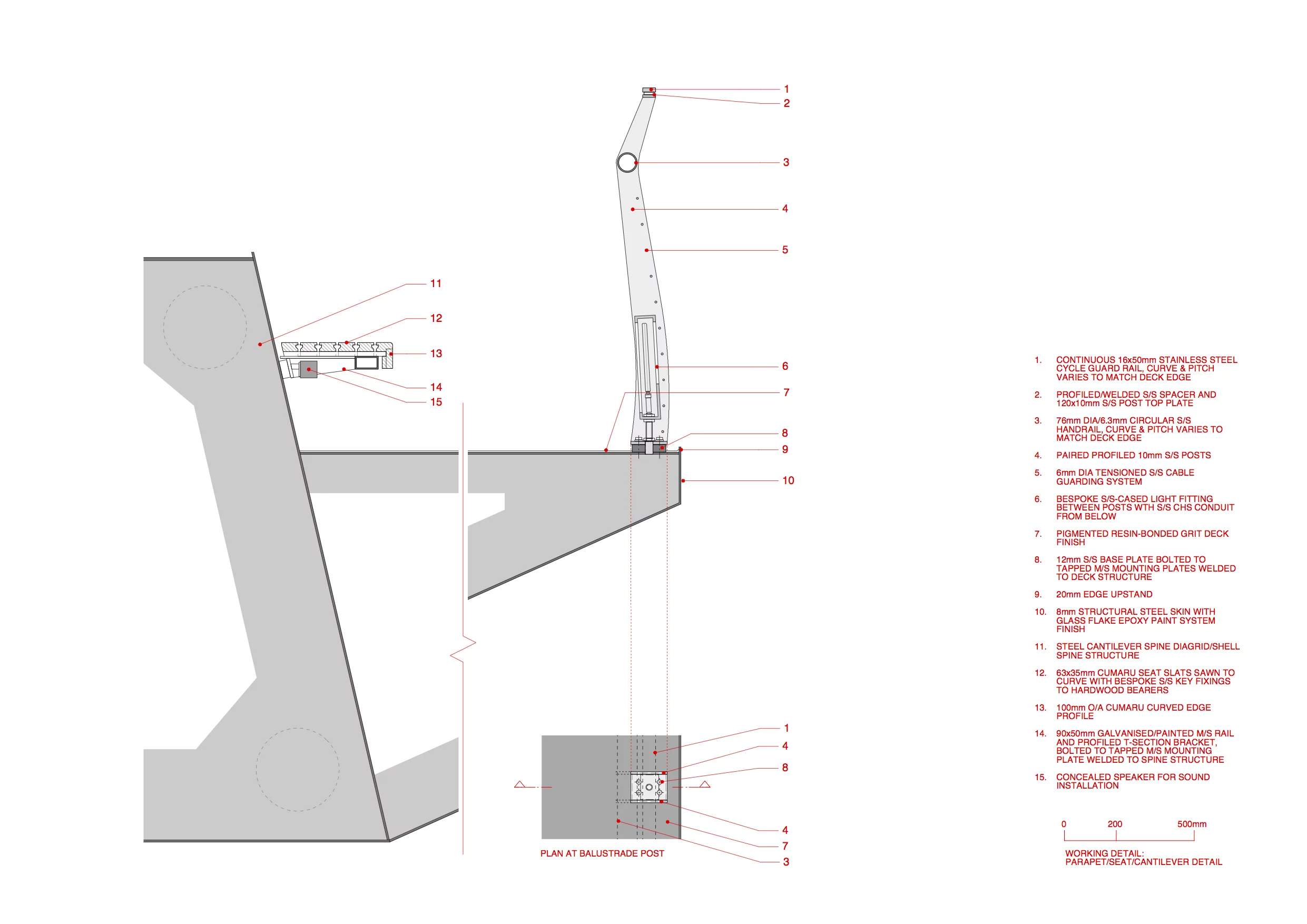 Architectural drawing of the River Hull Footbridge (Image: McDowell+Benedetti)