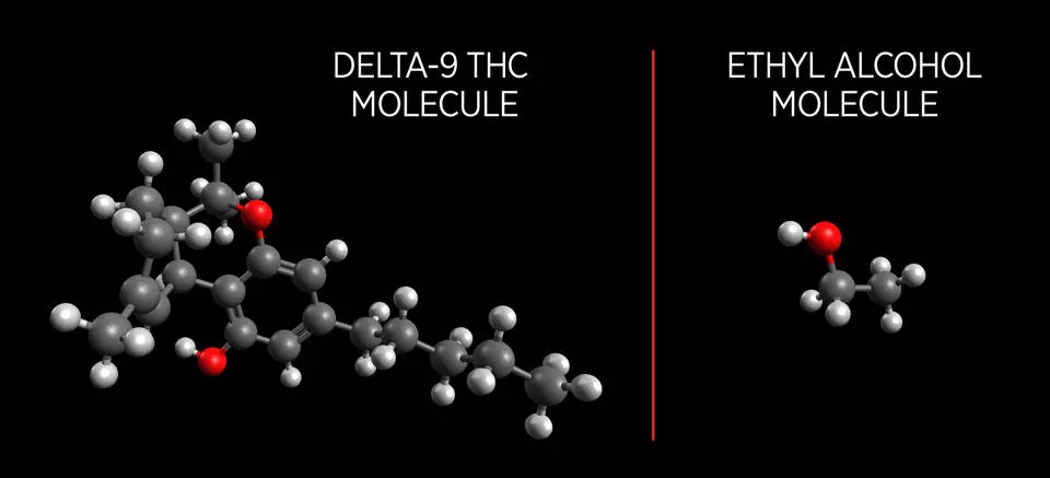 THC molecules are larger and more complex than alcohol molecules leading to a great difficulty in producing a simple breath detection device