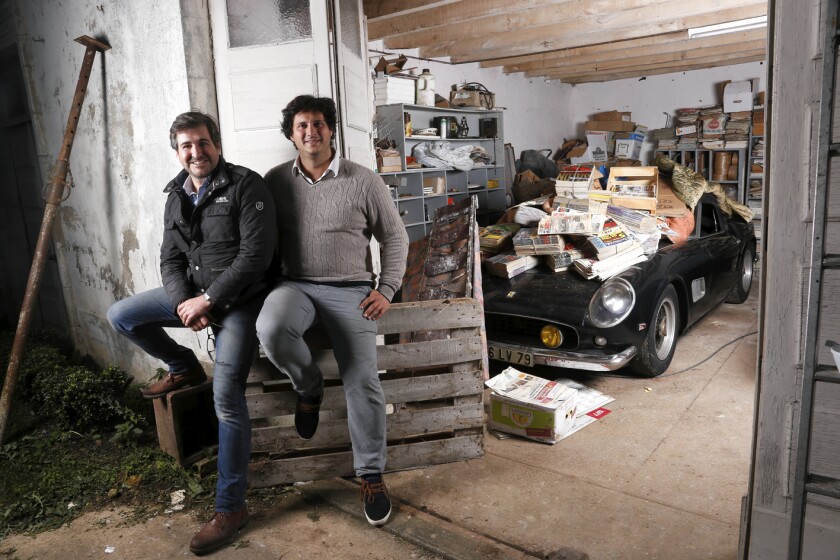 Artcurial's Matthieu Lamoure and Pierre Novikoff came across the remarkable treasure trove of rare automobiles in a provincial farmhouse in the West of France © Artcurial