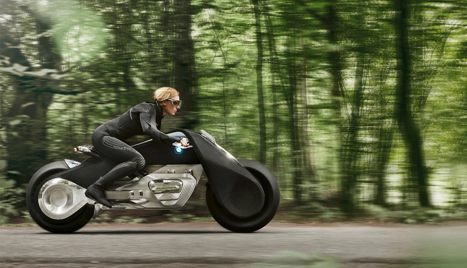 The Motorrad Vision Next 100 requires no safety equipment for the rider