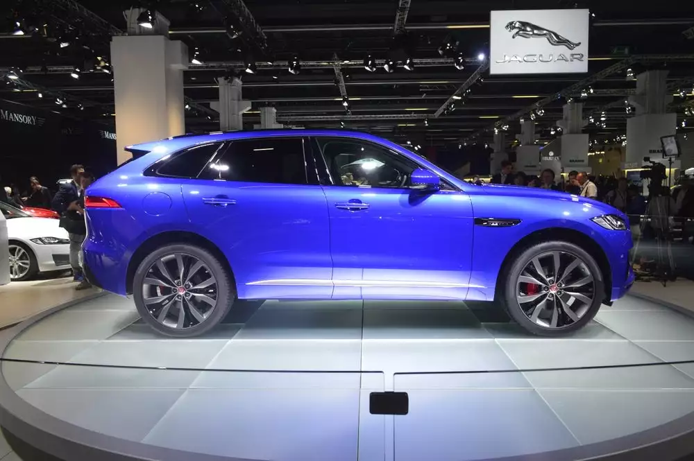The E-Pace will price and size underneath the F-Pace shown here