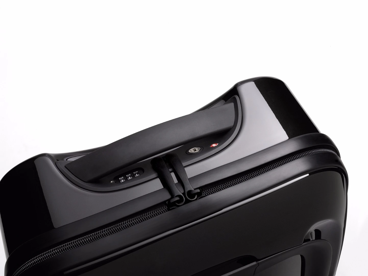There is a handle for carrying the cabin module and a code for locking it