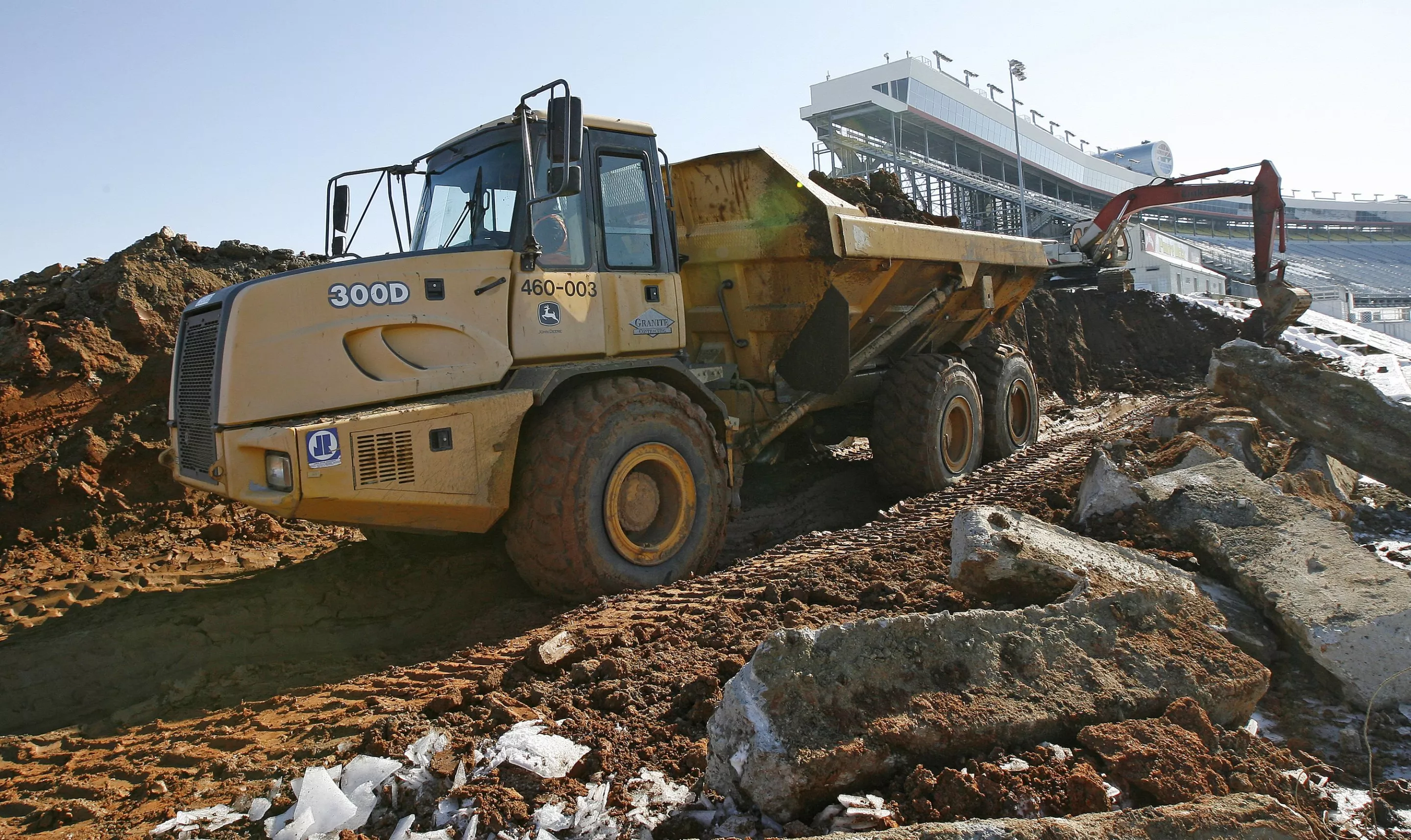 Construction crews have already trucked out 18,000 cubic yards of dirt and 3,000 cubicyards of concrete (Credit Harold Hinson/CMS Photo)