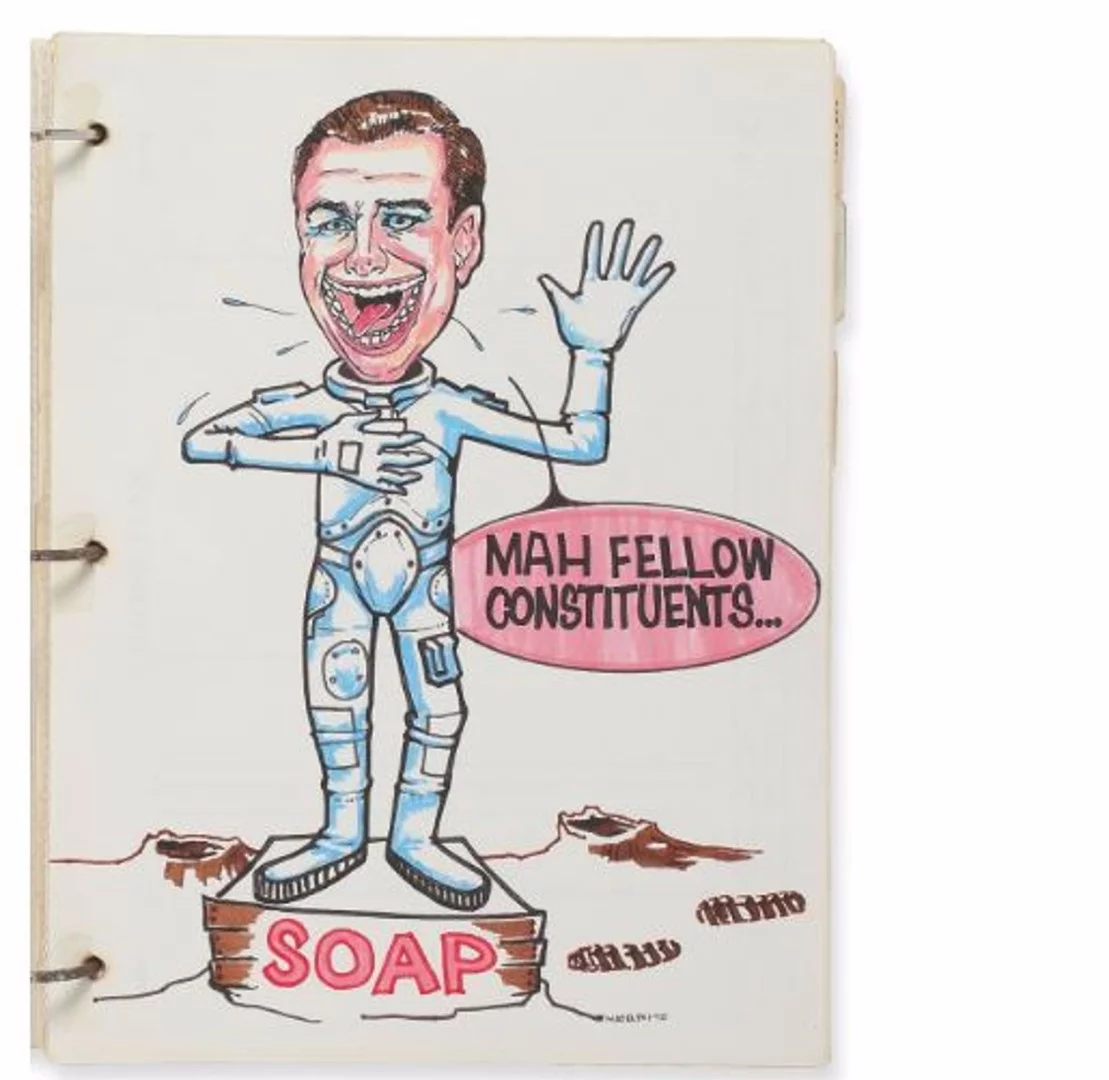 Caricature of Command Module Pilot Swigert