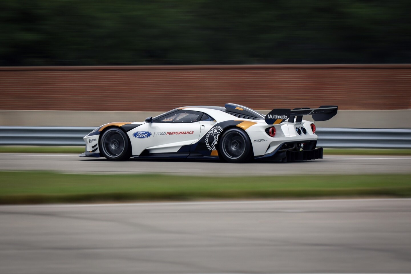 Free of rules and restrictions, the Ford GT Mk II travels a little lighter and lower than its street-going sibling