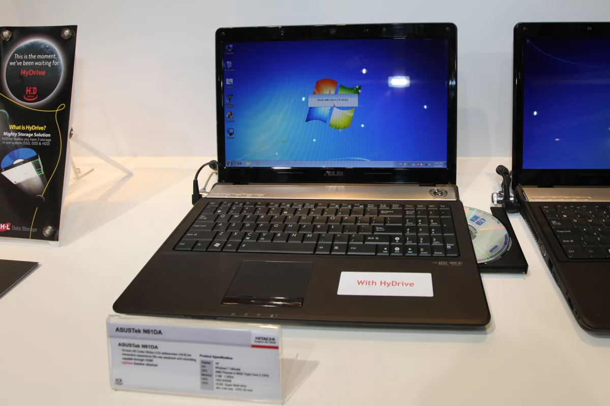 Hydrive on display at Computex 2010 in an ASUS N61DA notebook