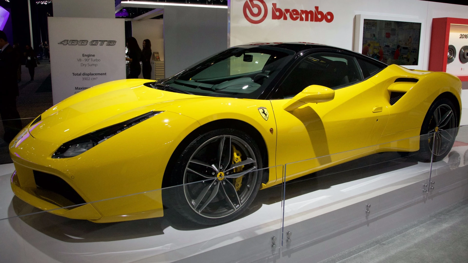 The Ferrari 488 GTB was on display as a part of Brembo's display. We weren't looking at its brakes, though