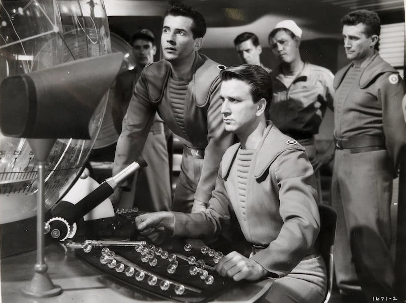 Production still showing the uniform jacket