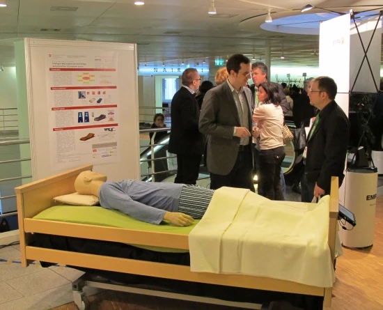 The intelligent bed, that automatically turns patients over to keep them from developing bedsores (Photo: Empa)