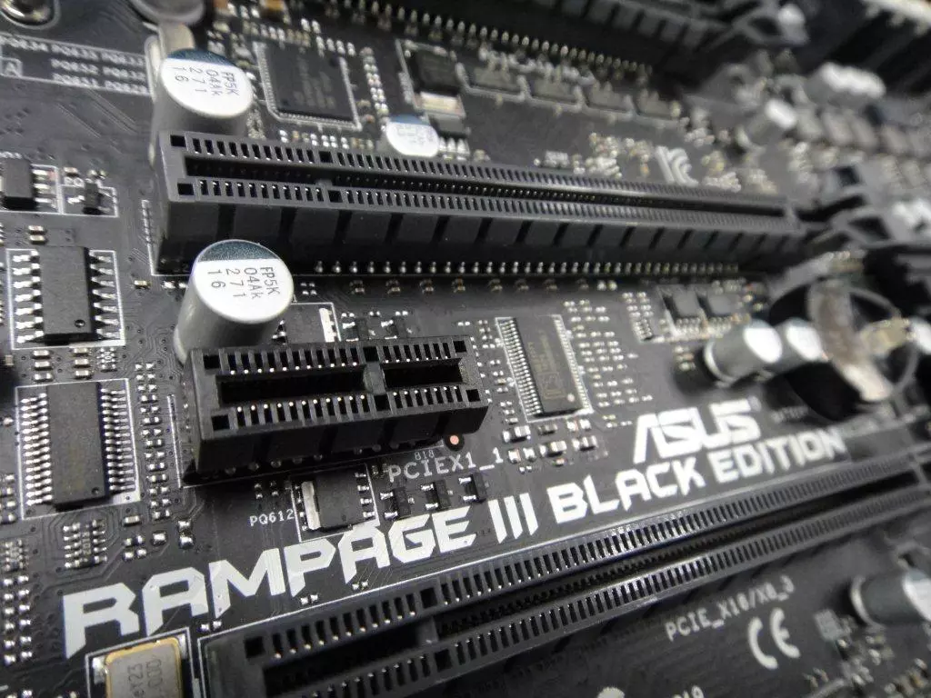 The Rampage III Extreme Black Edition mainboard
