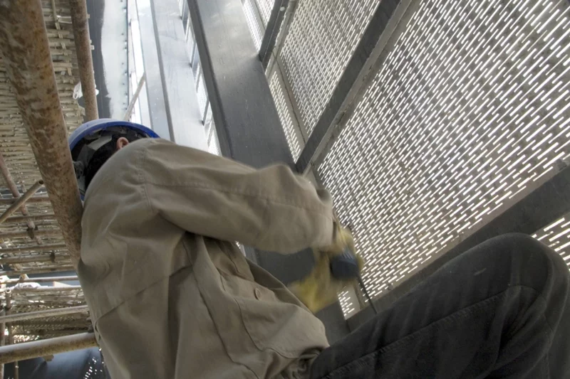 Italcementi's i.light being installed at the Italian pavilion at Expo 2010 (Photo: Italcementi)