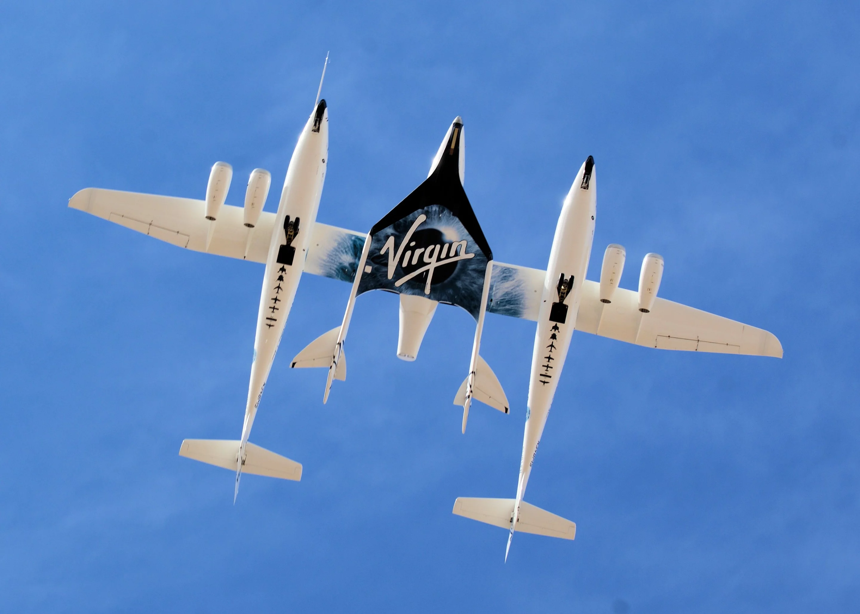 Virgin Galactic's SpaceShipTwo being carried to flight altitude by White Knight Two (Photo: Virgin Galactic)