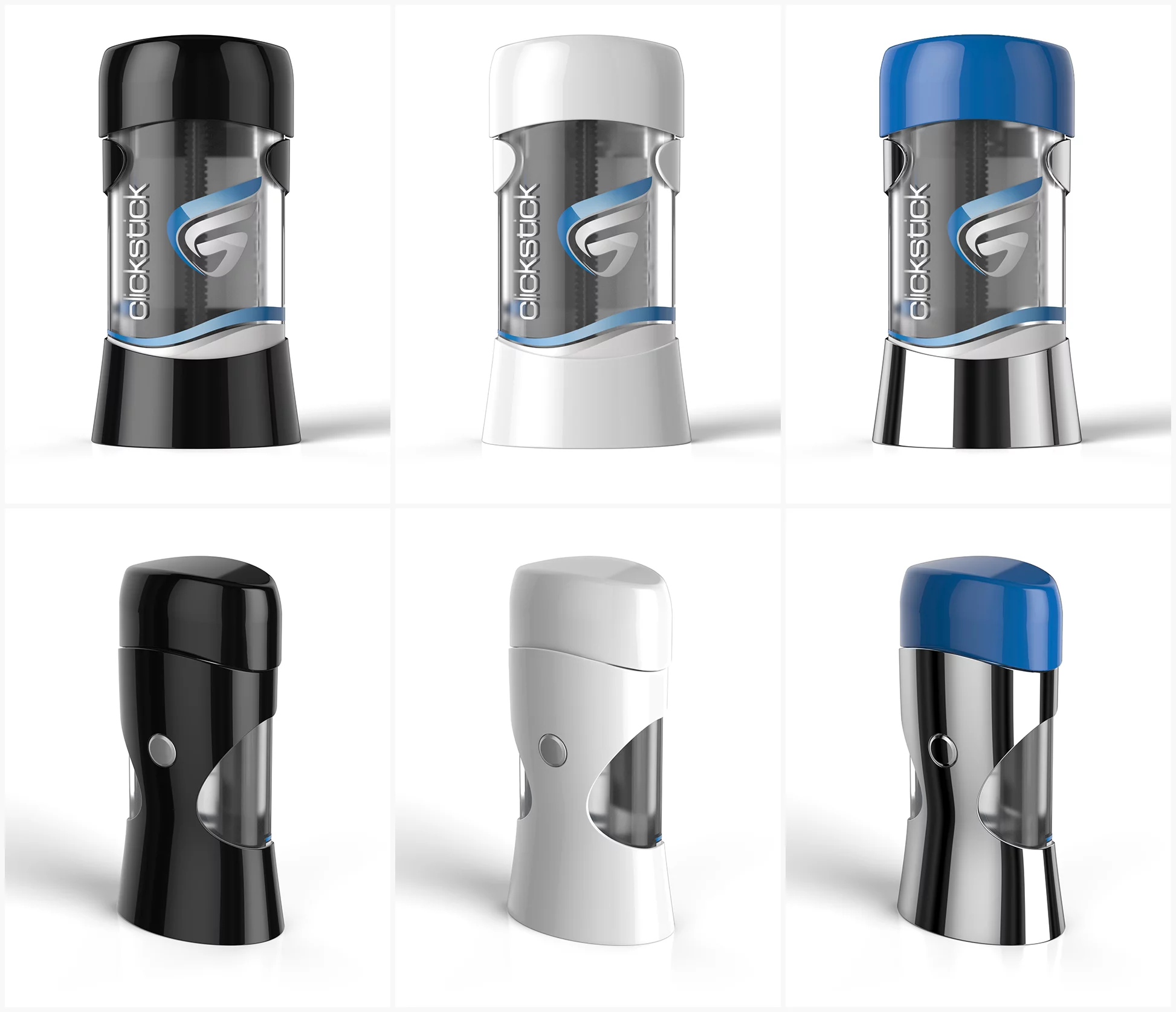 By replacing the disposable stick with a reusable dispenser, ClickStick's designers claim plastic waste is cut by as much as 90 percent