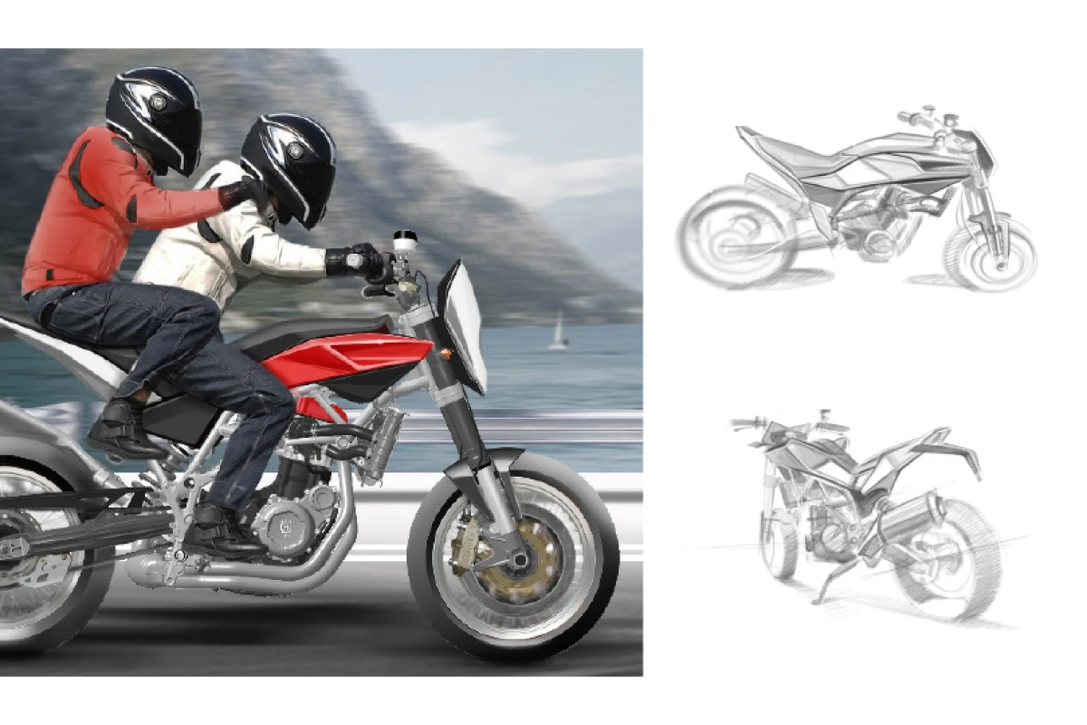 First sketches of new Husqvarna 900 streetbike