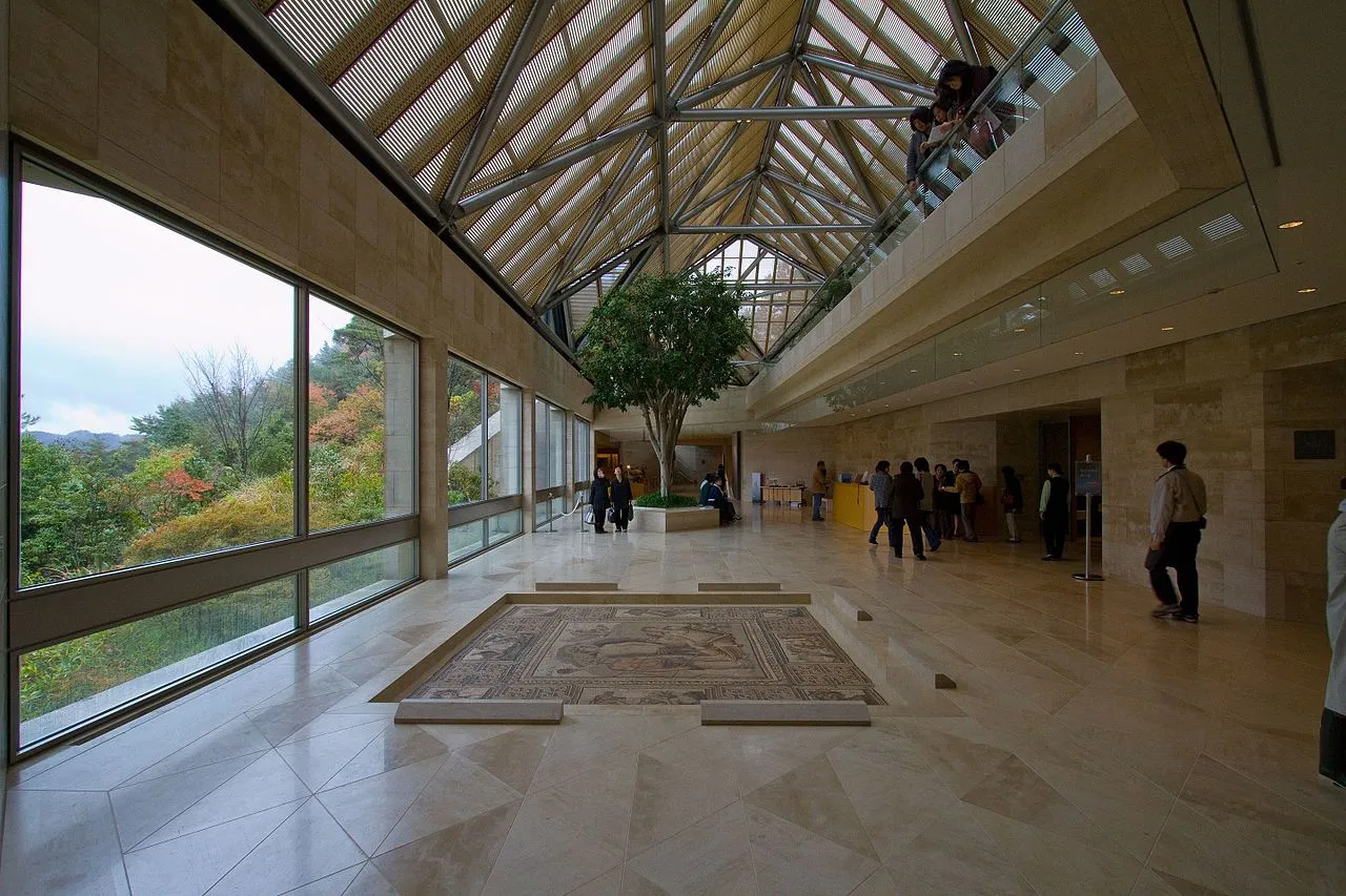 The massive Miho Museum is situated near Kyoto in Japan. Built in 1997 the vast majority of this structure is underground as Pei’s design is burrowed into the hilly landscape (Credit: KimonBerlin (CC BY SA 2.0))