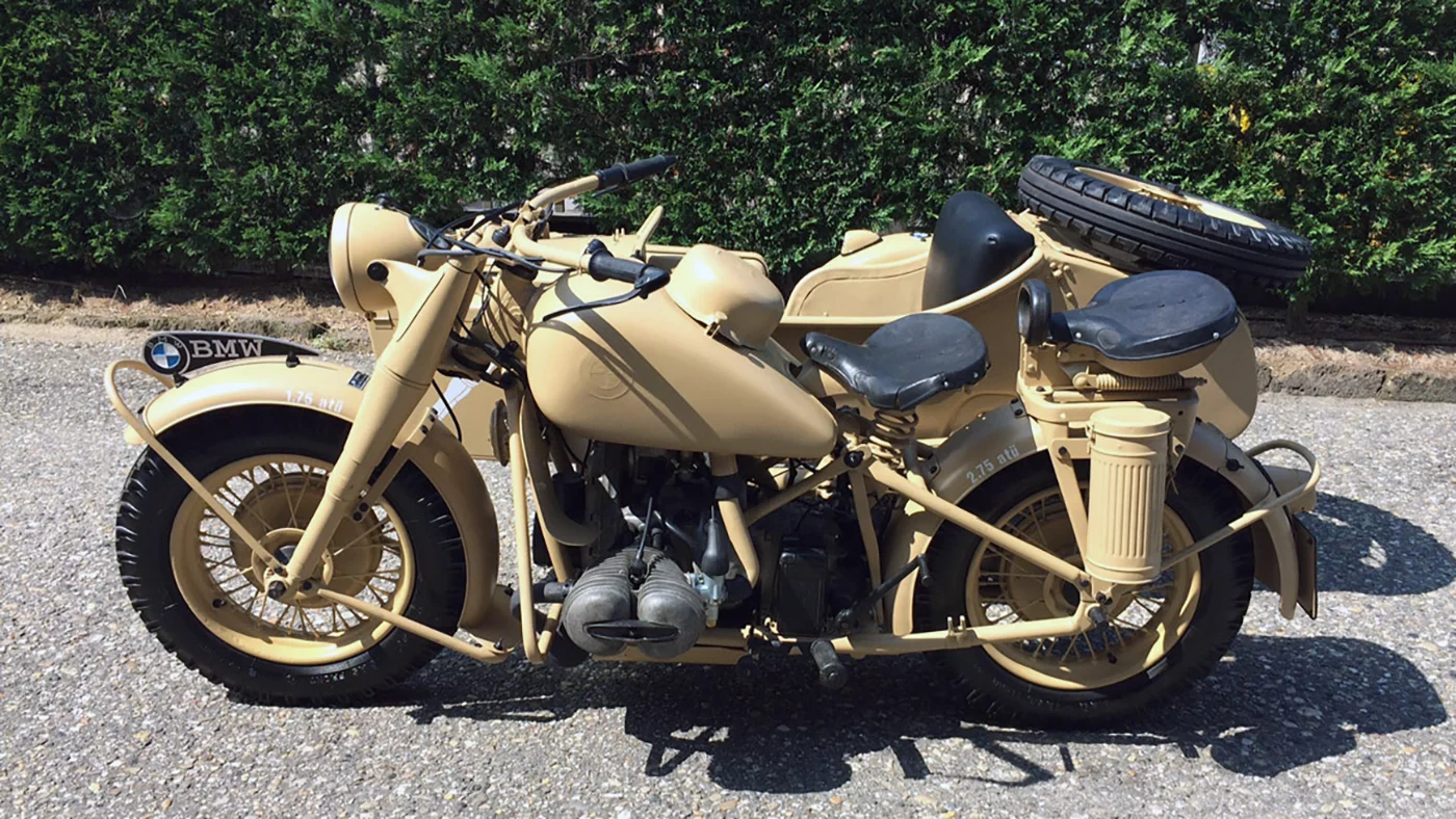 This 1943 BMW R75 Afrika Korps Military Sidecar outfit has an estimate of £30,000-£35,000