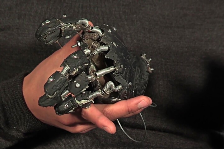 The prototype hand and wrist of the heat-sensing prosthetic arm