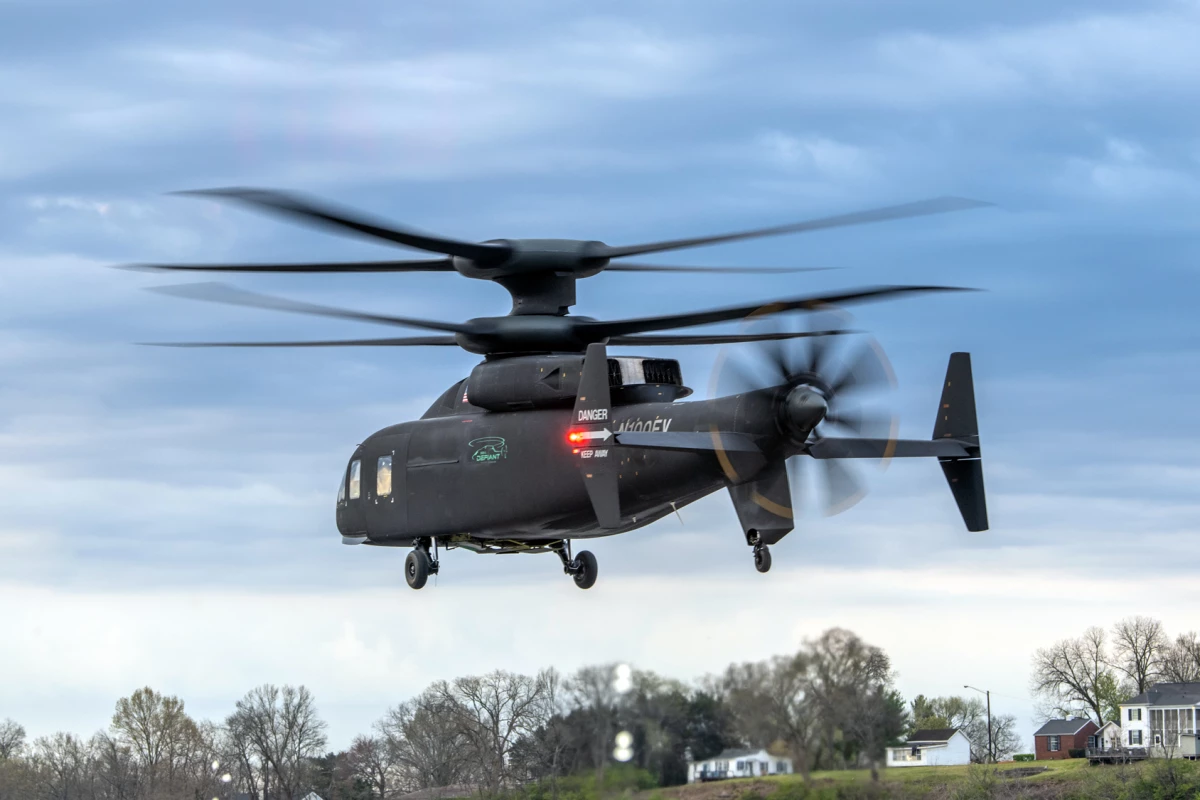 The DEFIANT prototype taking off