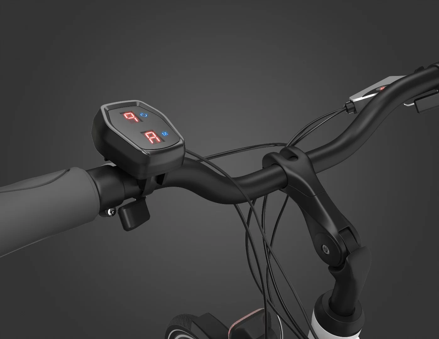 The Alizeti 300C is controlled by a hard-wired handlebar-mounted remote