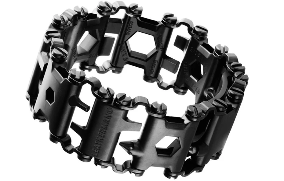 The Tread comes in regular stainless steel and the more expensive black-finish design pictured