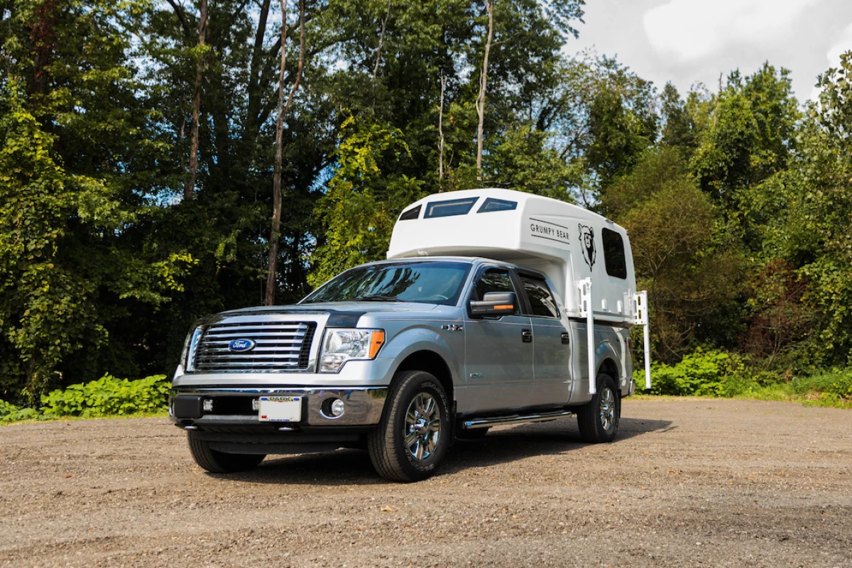 Grumpy Bear launches a sleeker breed of fiberglass pickup camper with help from the Spacecap Diablo