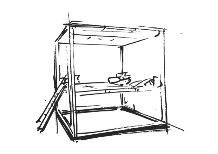 Original design drawing of The Koala 45 from Stal Collectief