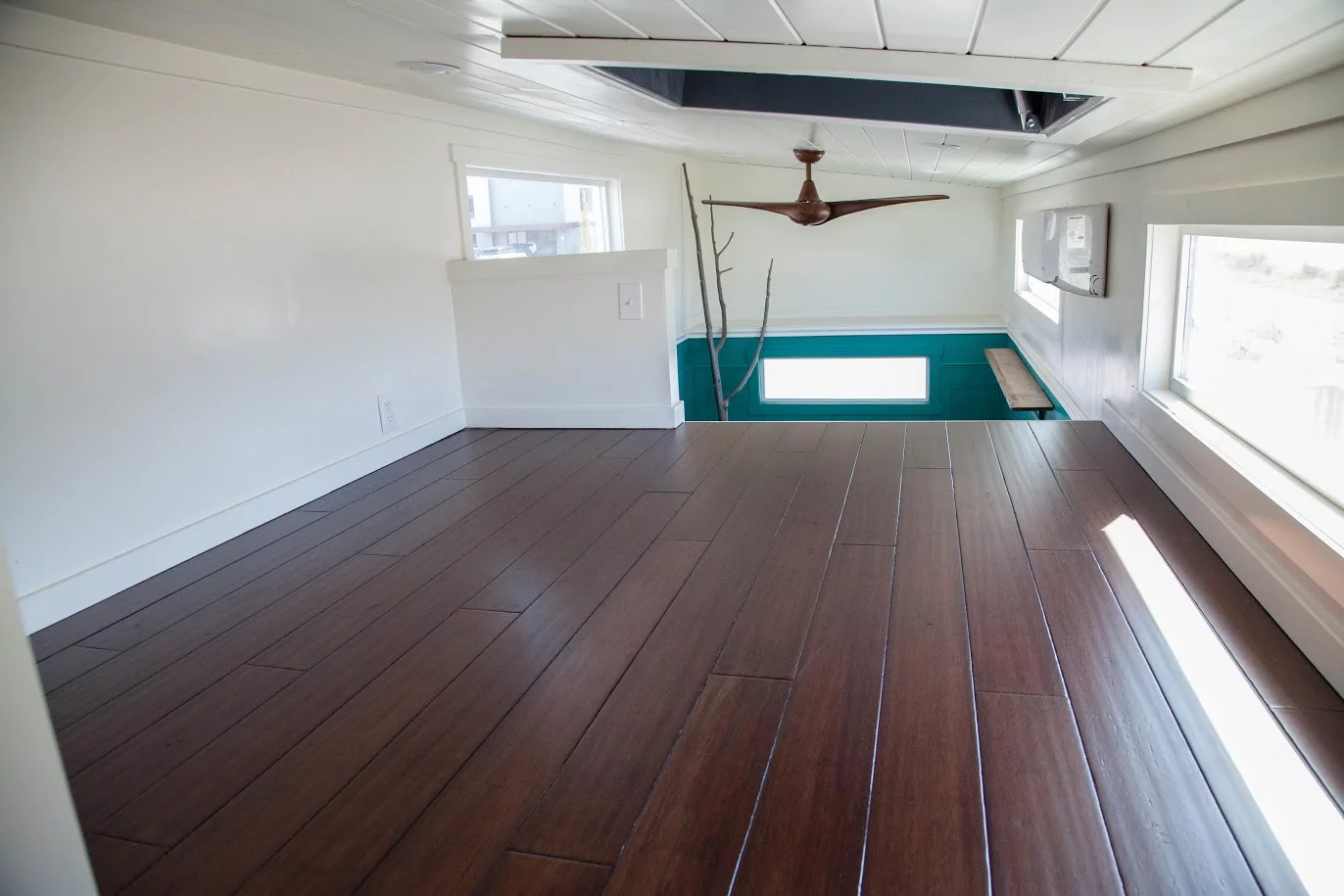 El Gato's secondary loft bedroom, accessible via ladder from the kitchen/living room area