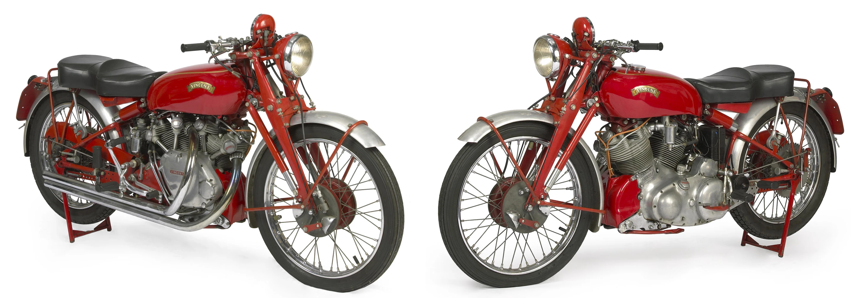 One of only 15 ever produced, this 1950 Vincent Series C White Shadow as it was last sold sold at the Quail Motorcycle Gathering in May, 2009 for US$111,150