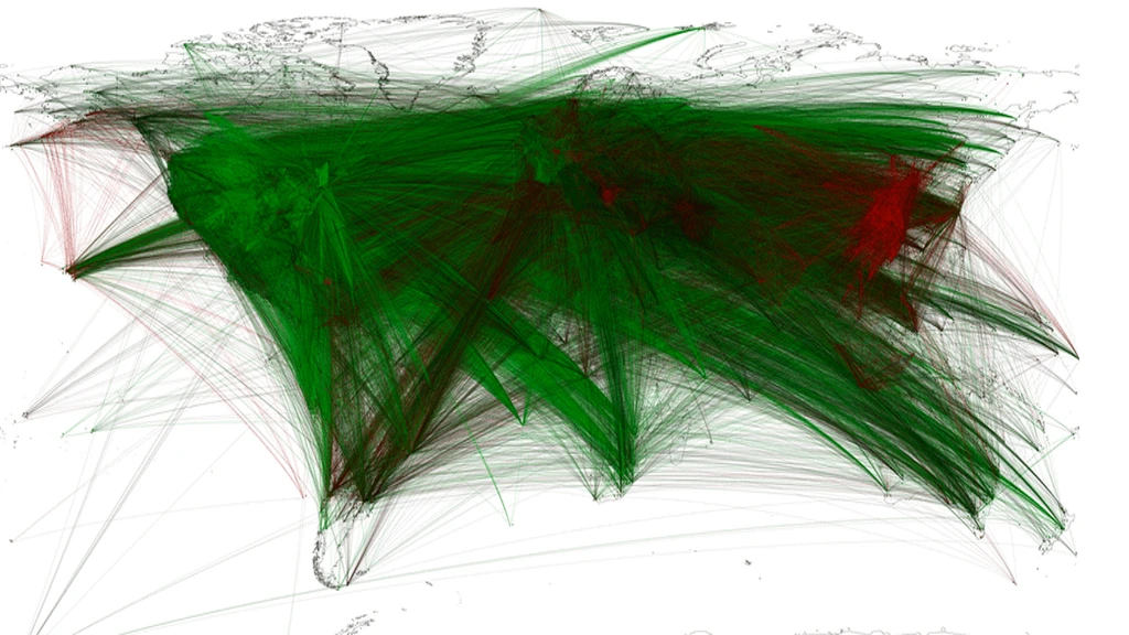 Global geocoded tone of all New York Times content from 1946 (Image: Leetaru)