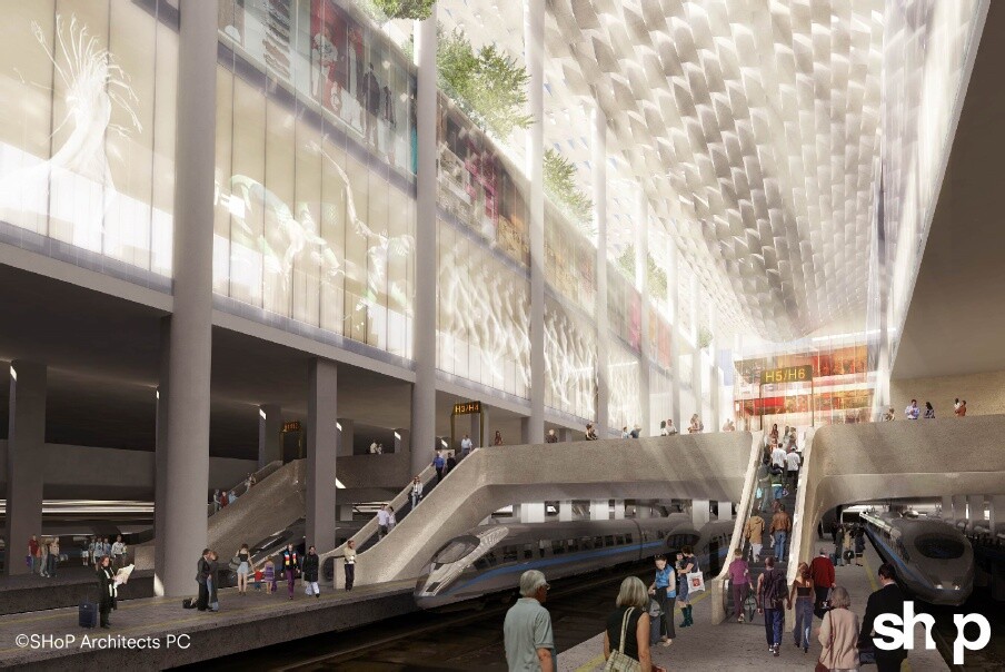 Train platform by SHoP Architects (Image: SHoP Architects)
