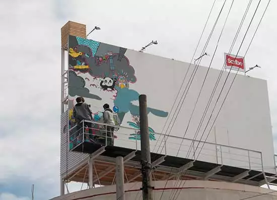 Scribe has not revealed any further plans for the Billboard House so far, but it's a fair bet that Beaven will not be the last artist to take up residence there