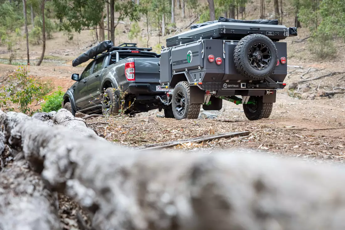 The Offtrax trailer has a 2,050-lb tare weight