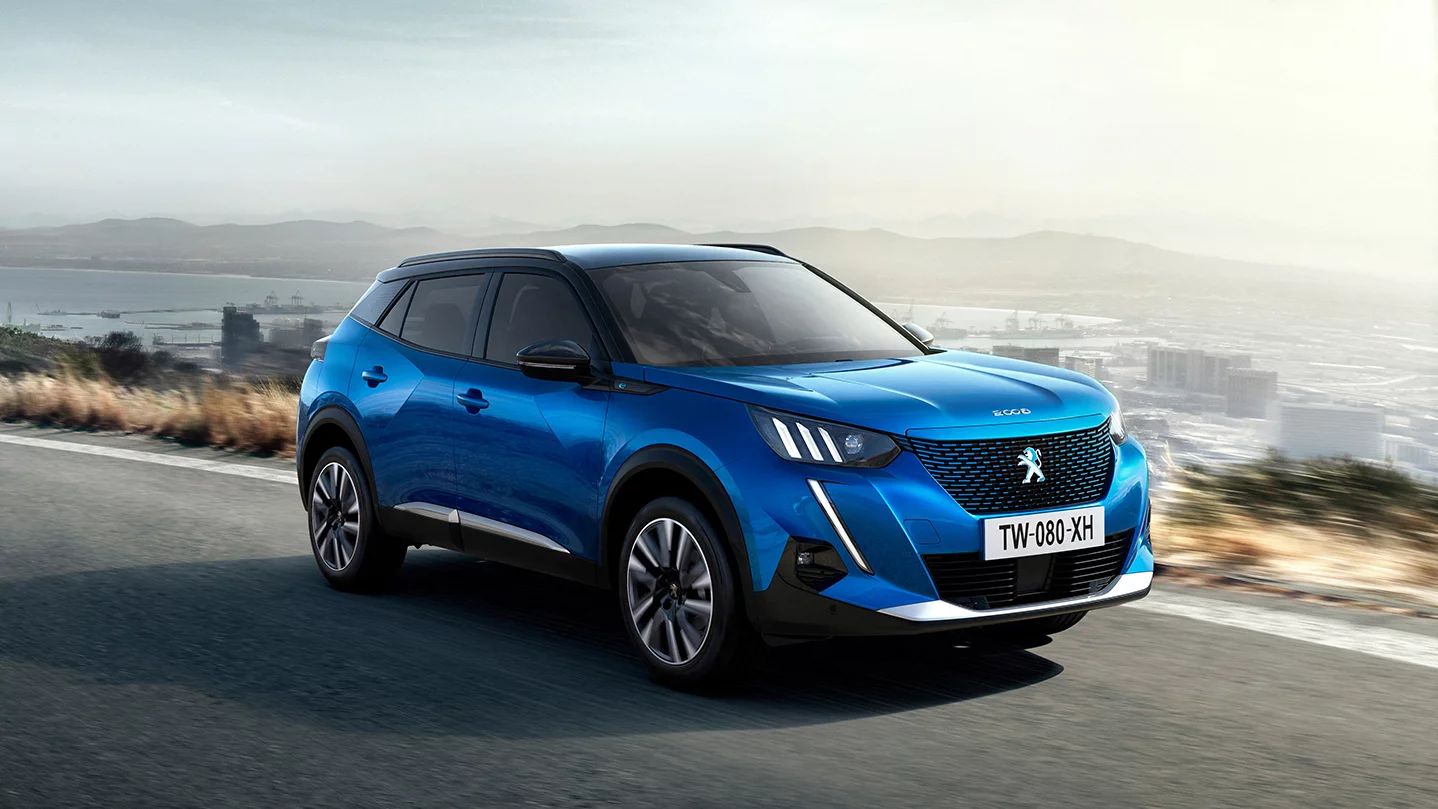 Peugeot's second generation compact crossover 2008 will be available in 136 hp electric, 99 hp, 128 hp, and 153 hp versions of the 1.2-liter PureTech three-cylinder engine and a 99 hp or 130 hp 1.5-liter BlueHDI diesel