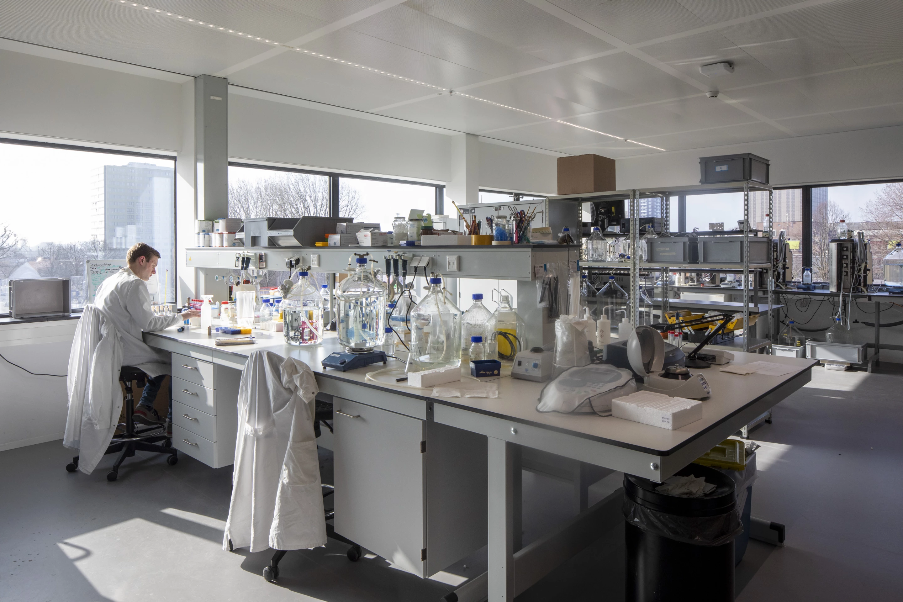 Matrix One hosts a mixture of science laboratories and offices for tech companies and sustainability firms