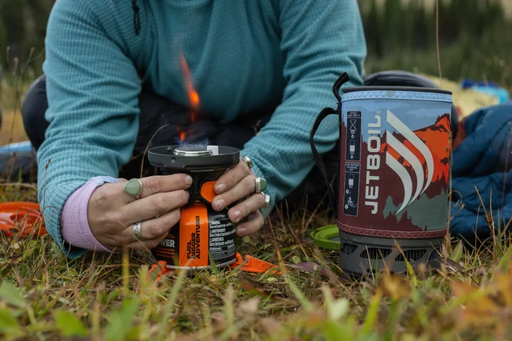Lighting the new Jetboil Fast Boil series stoves is as simple as a half-turn of the dial