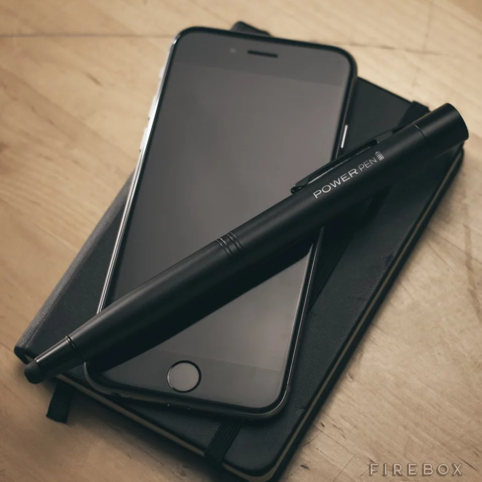 The Power Pen can work as a pen, stylus or a 700 mAh backup battery for your phone