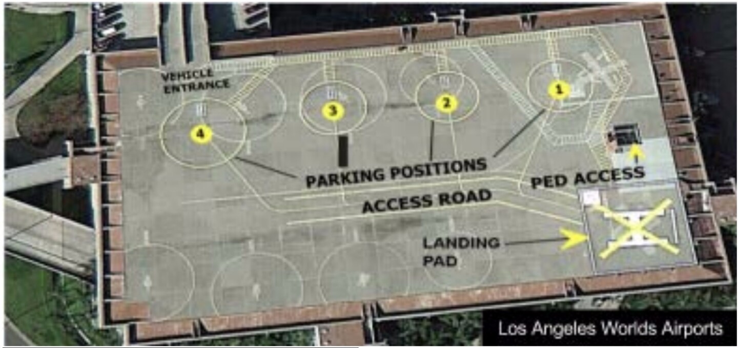 Uber Elevate: suggested vertiport layout