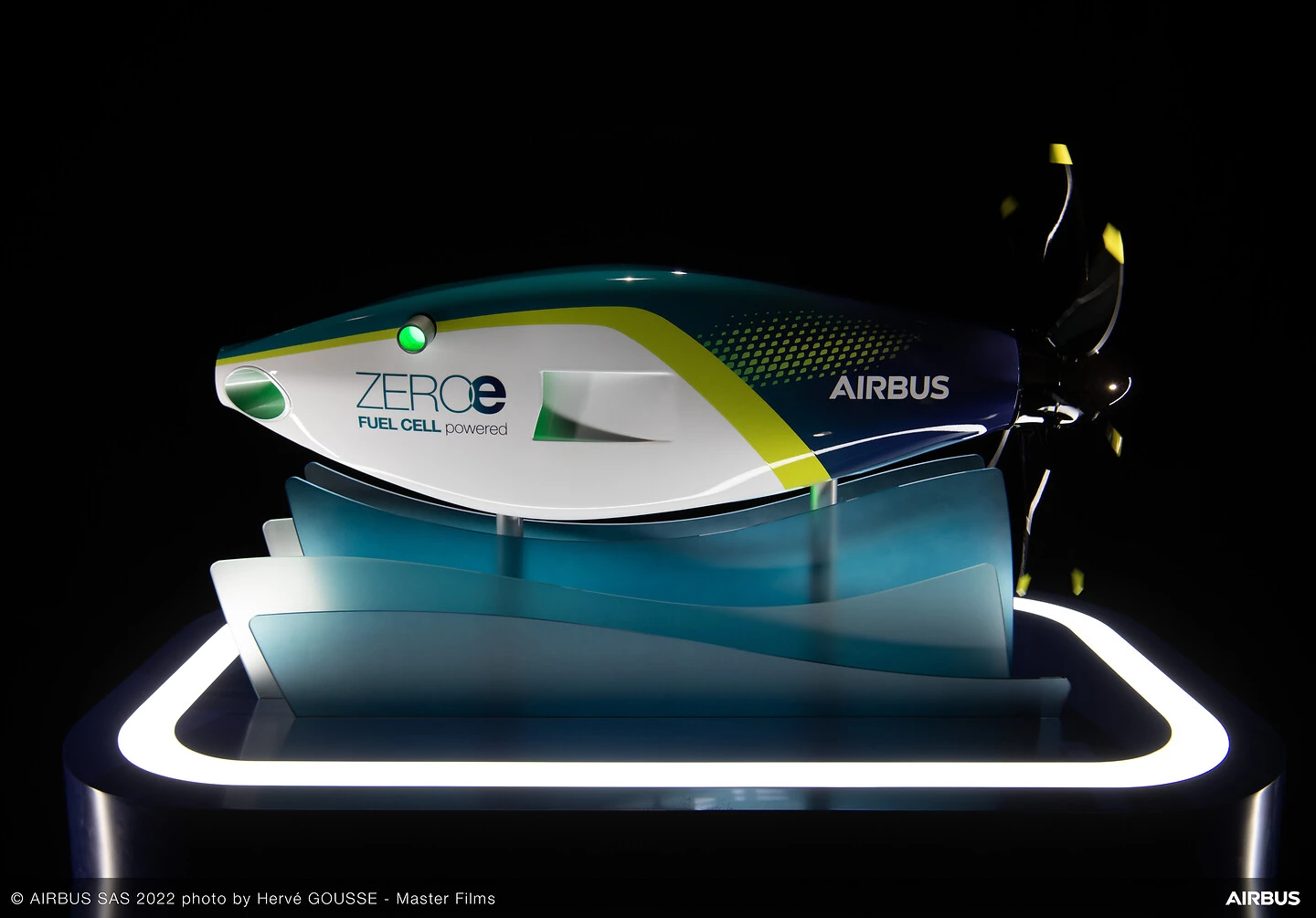 Liquid hydrogen, gasified then run through a fuel cell, will provide electric power for a new generation of zero-emissions airliners