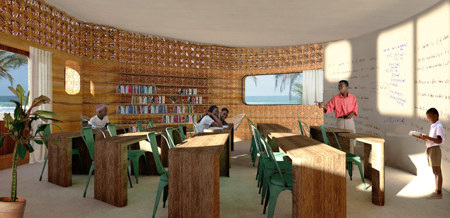 The 3D-printed school will consist of a single story building measuring roughly 1,700 sq ft (157 sq m), with space for around 30 students