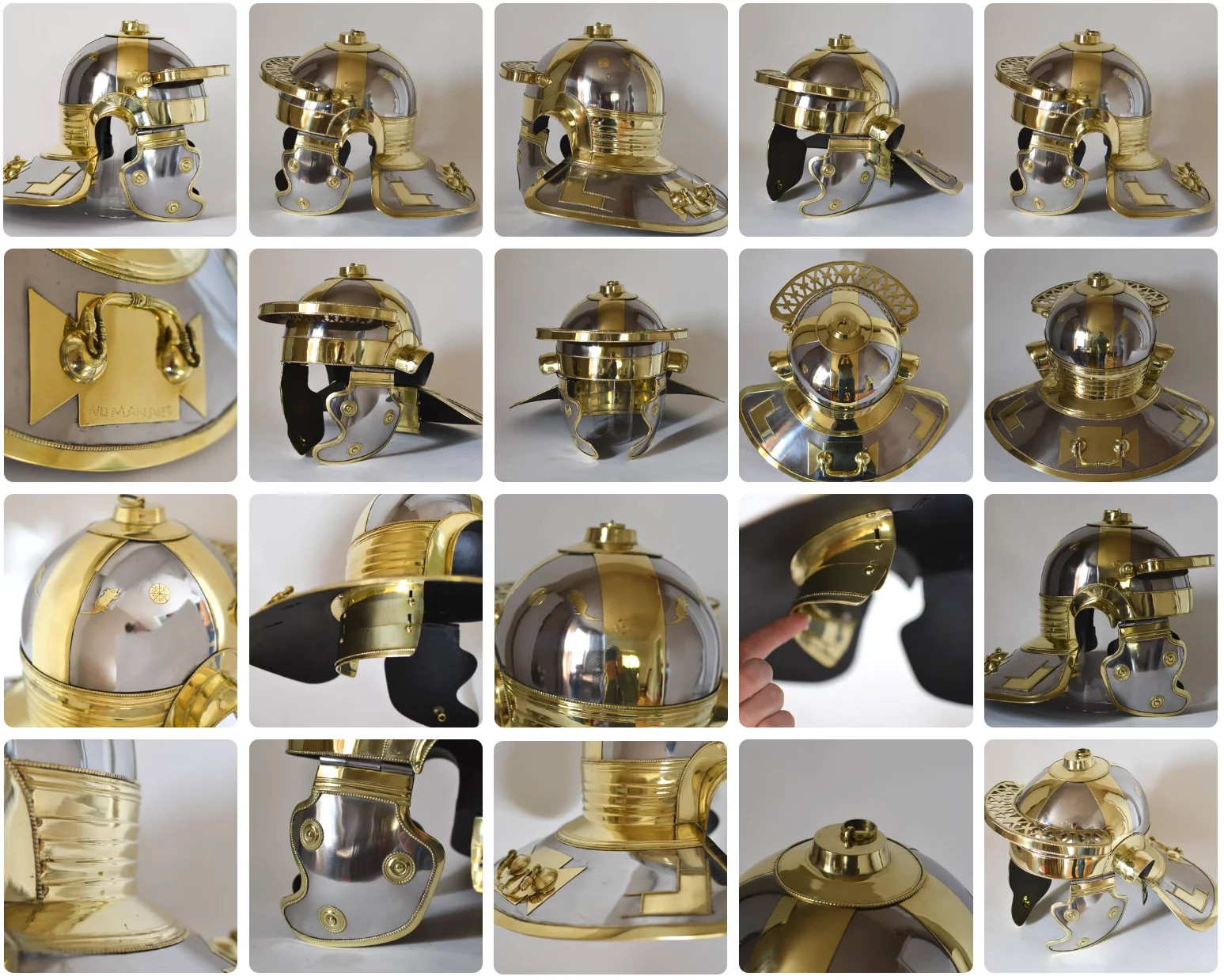 This clipping from Royal Oak Armoury’s Facebook page indicates what the Guttmann Mouse Helmet might have looked like "au natural" and with appropriate buccula (cheek armour) in place.