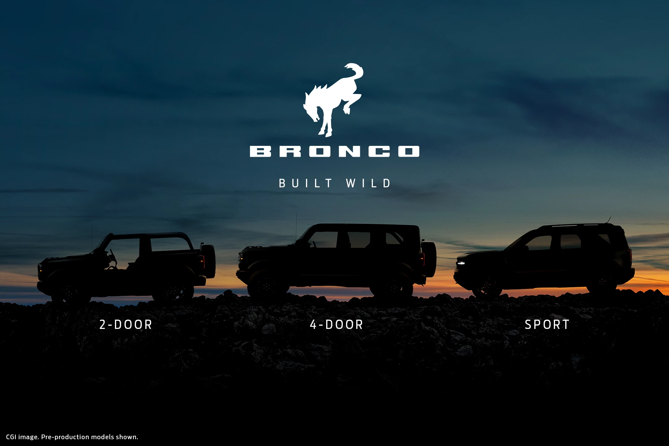 Ford will debut all three new Bronco models on Monday, July 13