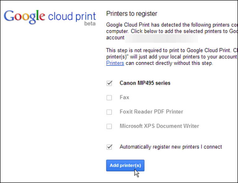 How to set up and use Google Cloud Print