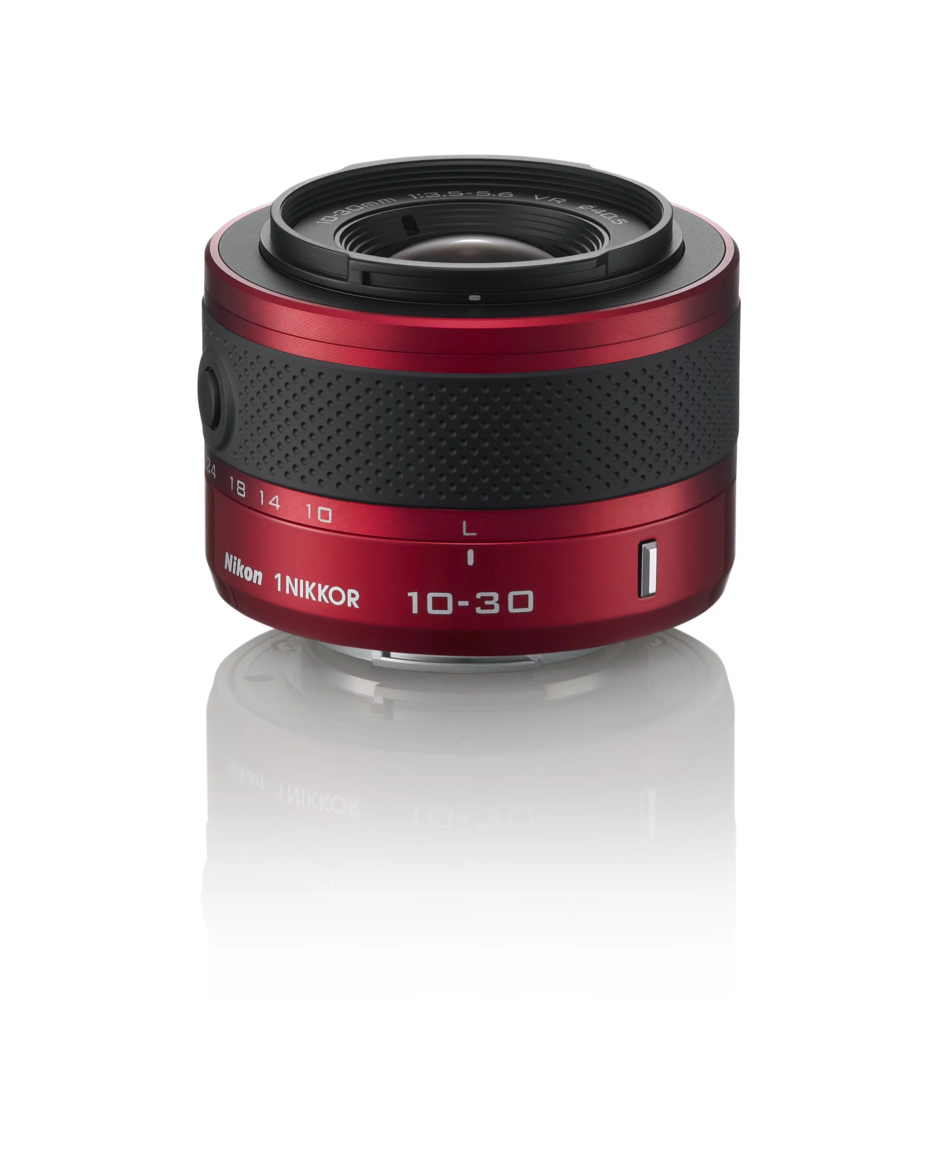 The color-matched standard kit lens - 1 NIKKOR VR 10-30mm f/3.5-5.6 lens (27-81mm 35mm equivalent)